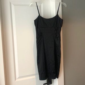 F21 black slip dress